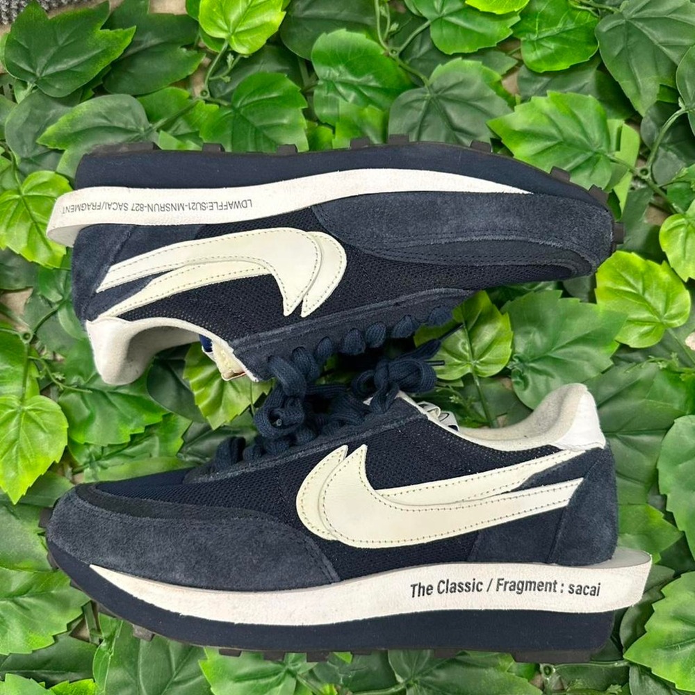 Nike x sacai x Fragment LDWaffle Blackened Blue Sneakers Men's 8.5 Women's 10